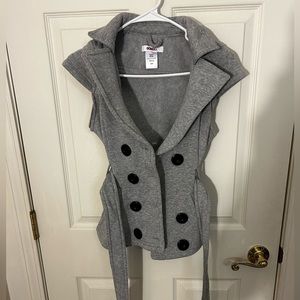 BONGO grey cotton vest with belt
